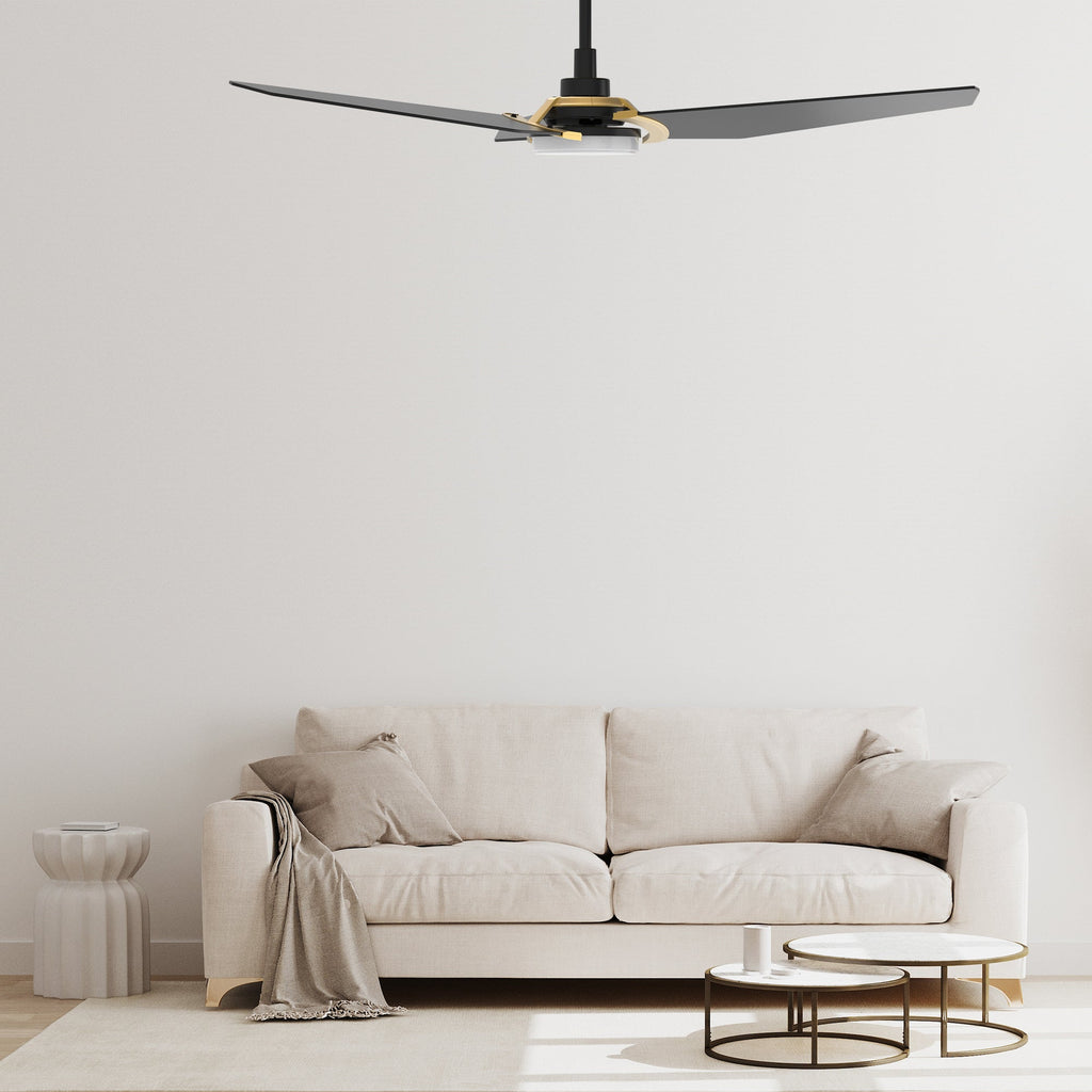 KAJ 52 inch 3-Blade Smart Ceiling Fan with LED Light & Remote