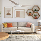 KAJ 52 inch 3-Blade Smart Ceiling Fan with LED Light & Remote