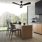 BRISA 52 inch 3-Blade Smart Ceiling Fan with LED Light & Remote
