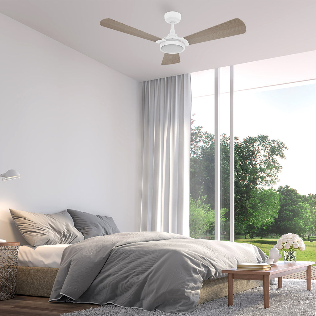 BRISA 52 inch 3-Blade Smart Ceiling Fan with LED Light & Remote