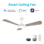 BRISA 52 inch 3-Blade Smart Ceiling Fan with LED Light & Remote