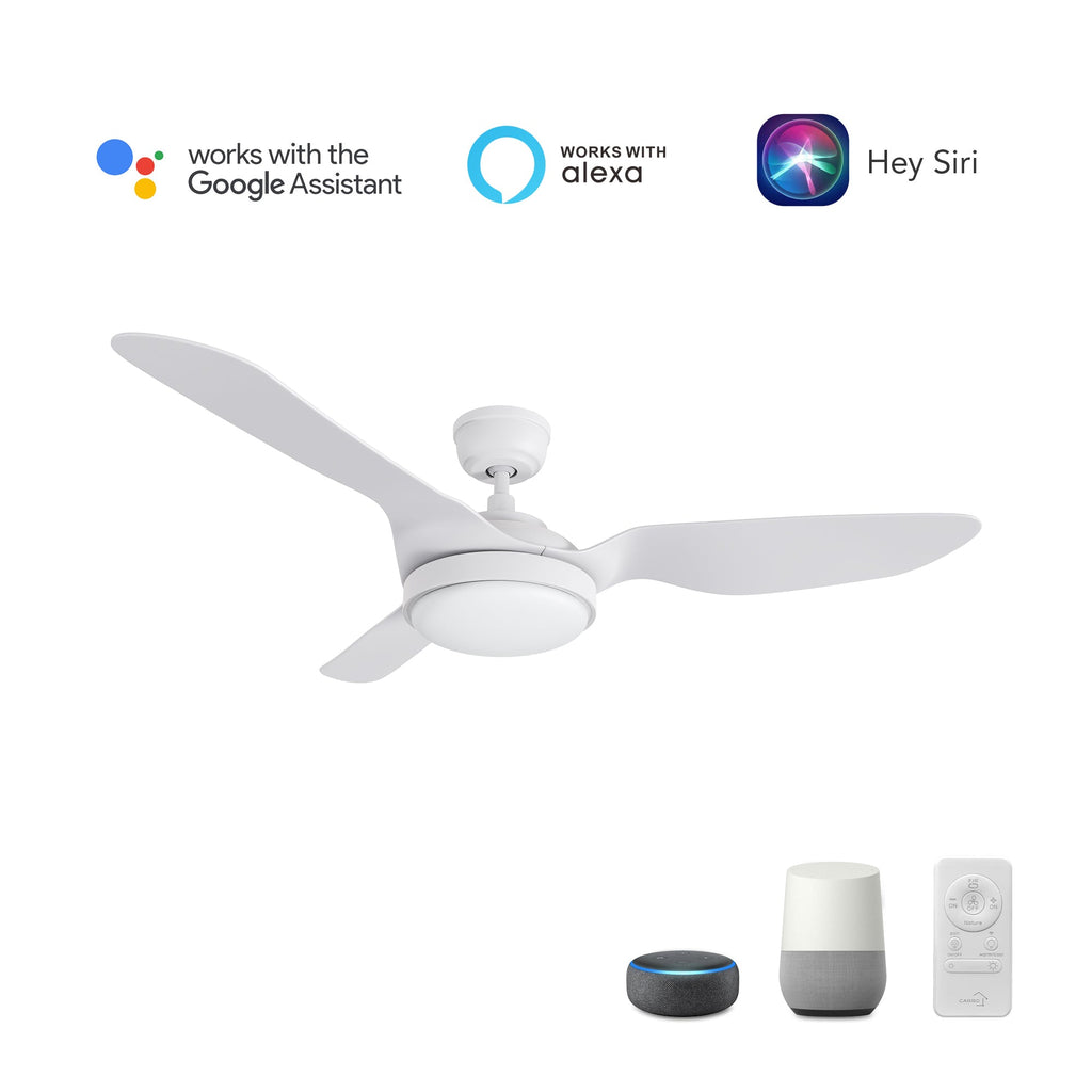VENA 52 inch 3-Blade Smart Ceiling Fan with LED Light & Remote