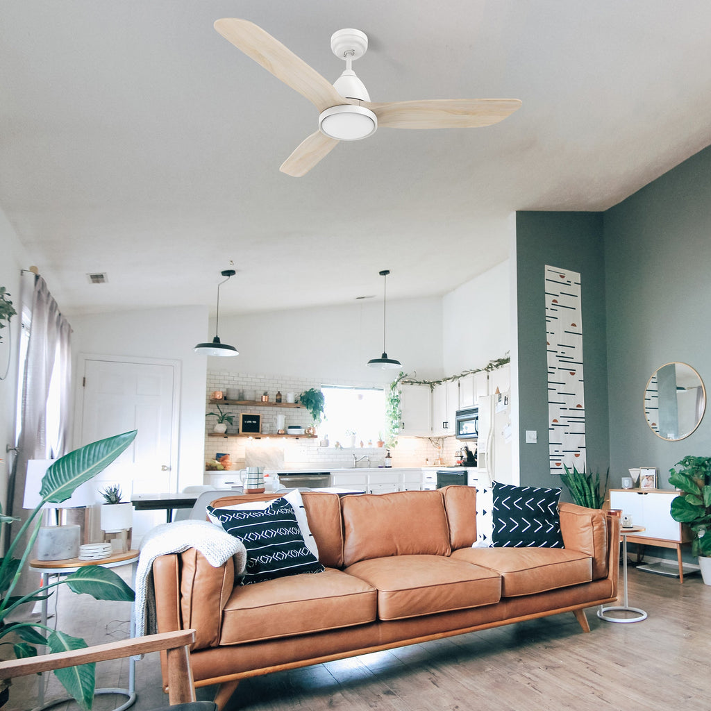 GARRICK 52 inch 3-Blade Smart Ceiling Fan with LED Light & Remote