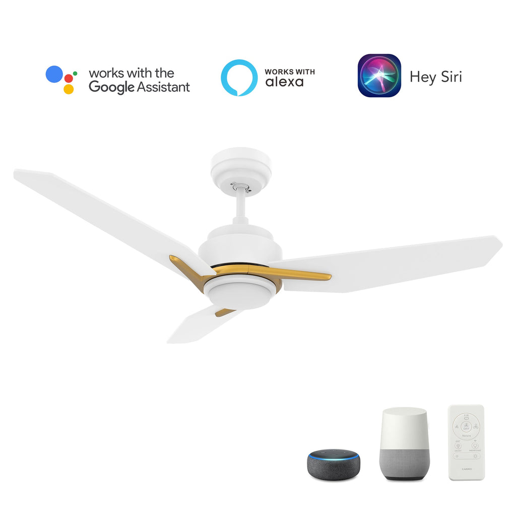 CALEN 52 inch 3-Blade Smart Ceiling Fan with LED Light & Remote