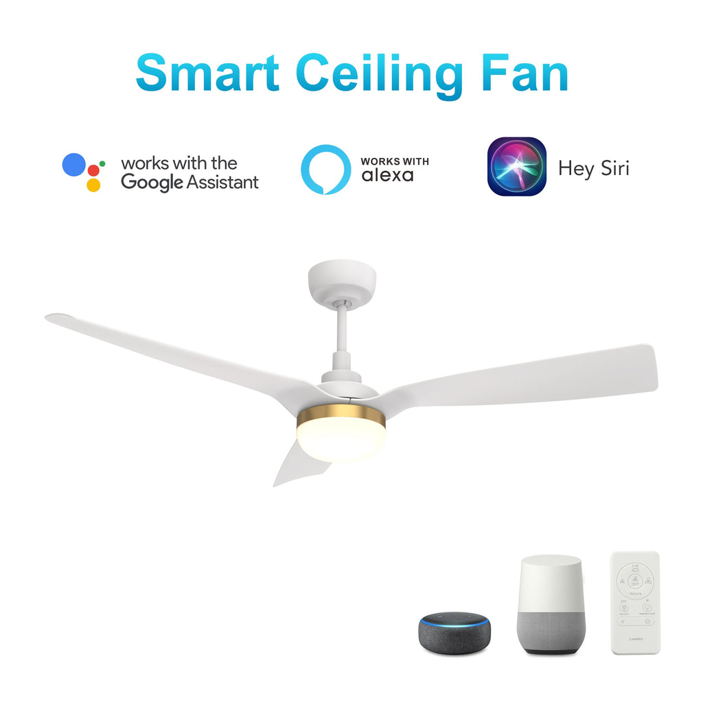 SPEZIA 52 inch 3-Blade Smart Ceiling Fan with LED Light & Remote