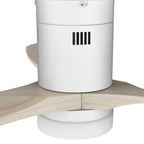LABELLE 52 inch 3-Blade Flush Mount Smart Ceiling Fan with LED Light & Remote