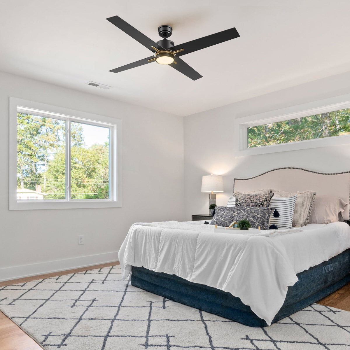 MONTGOMERY 52 inch 4-Blade Smart Ceiling Fan with LED Light & Remote