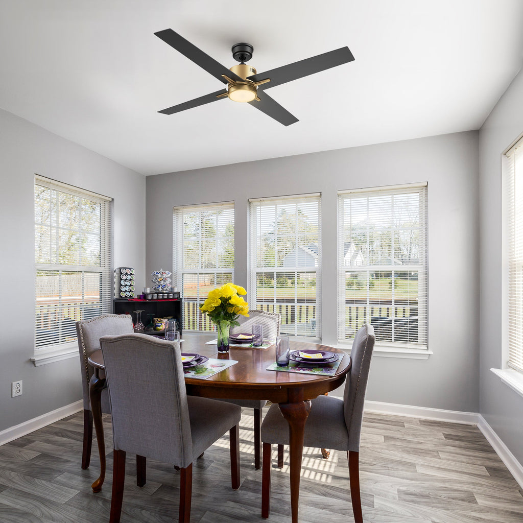 MONTGOMERY 52 inch 4-Blade Smart Ceiling Fan with LED Light & Remote