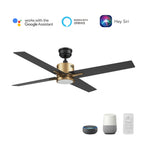 MONTGOMERY 52 inch 4-Blade Smart Ceiling Fan with LED Light & Remote