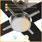 MONTGOMERY 52 inch 4-Blade Smart Ceiling Fan with LED Light & Remote