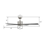 MONTGOMERY 52 inch 4-Blade Smart Ceiling Fan with LED Light & Remote