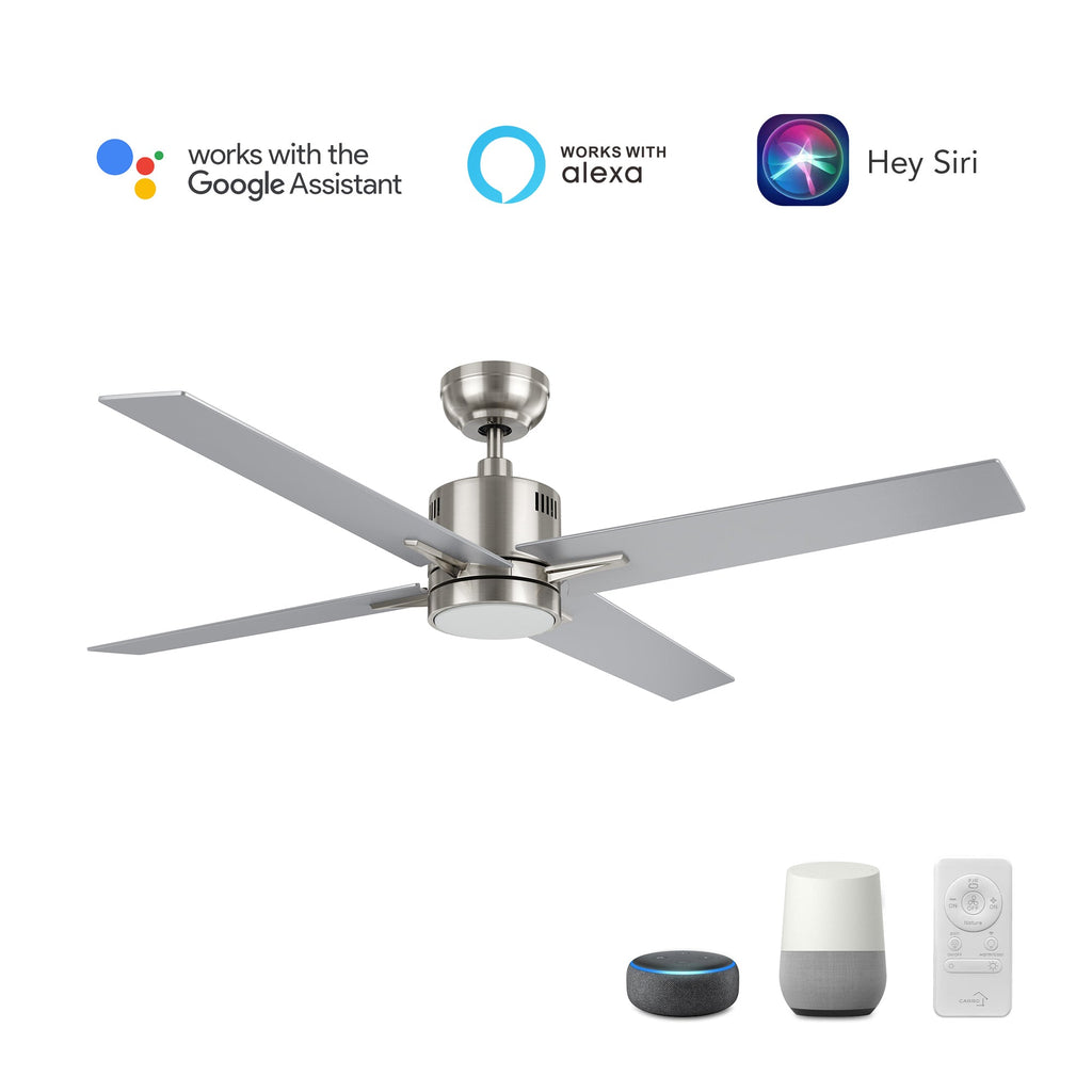 MONTGOMERY 52 inch 4-Blade Smart Ceiling Fan with LED Light & Remote