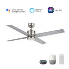 MONTGOMERY 52 inch 4-Blade Smart Ceiling Fan with LED Light & Remote