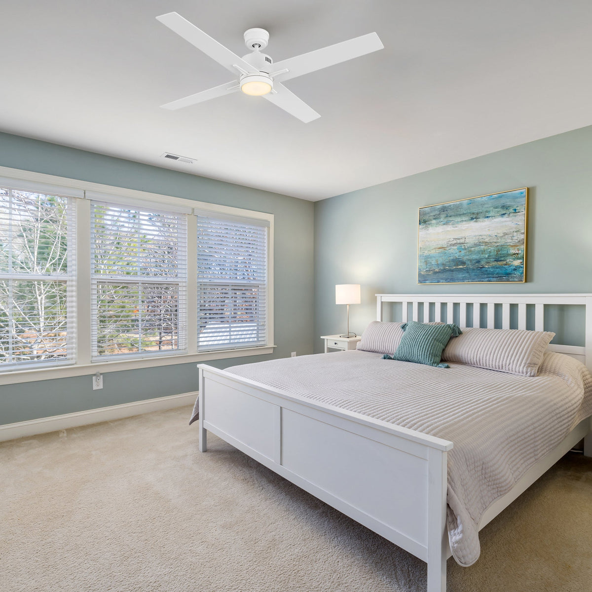 MONTGOMERY 52 inch 4-Blade Smart Ceiling Fan with LED Light & Remote