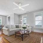 MONTGOMERY 52 inch 4-Blade Smart Ceiling Fan with LED Light & Remote