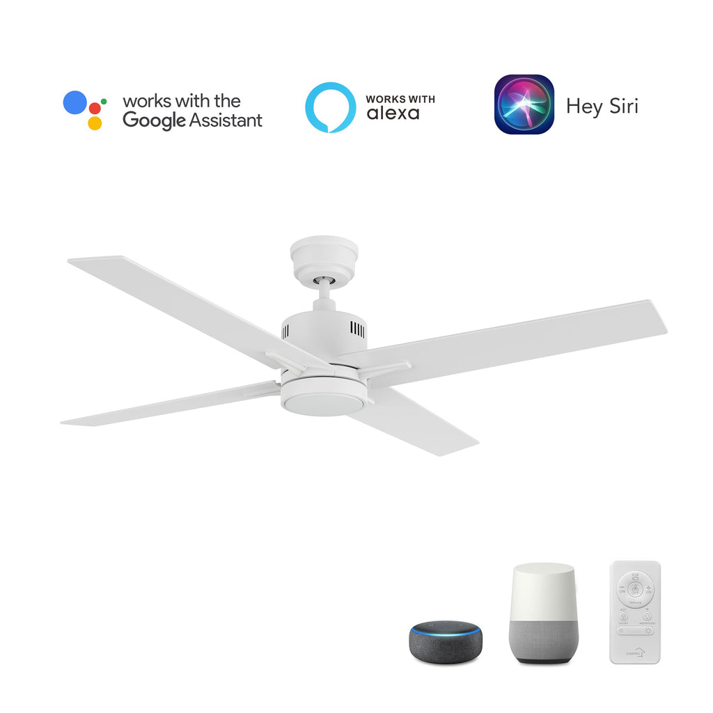 MONTGOMERY 52 inch 4-Blade Smart Ceiling Fan with LED Light & Remote