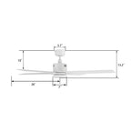 MONTGOMERY 52 inch 4-Blade Smart Ceiling Fan with LED Light & Remote