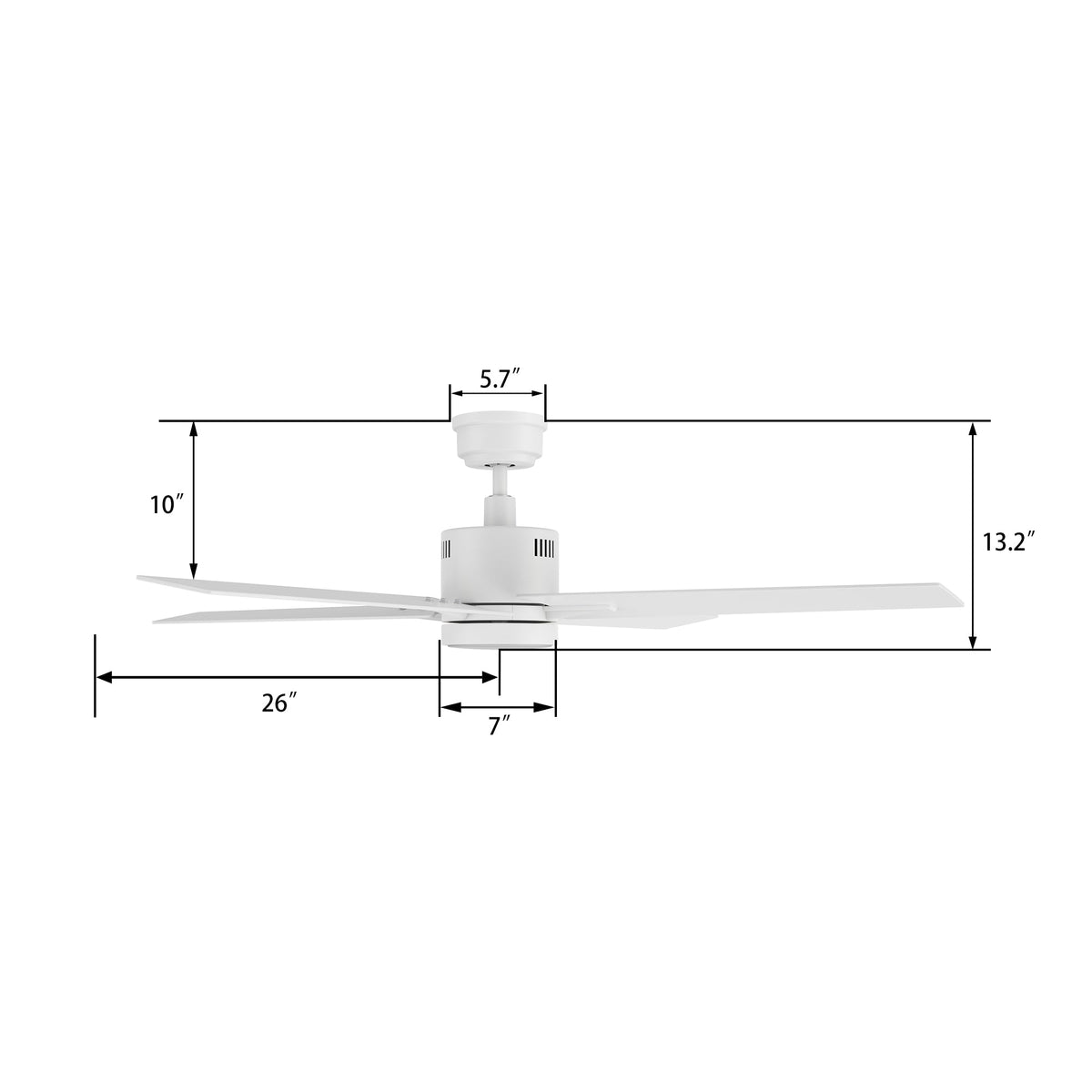 MONTGOMERY 52 inch 4-Blade Smart Ceiling Fan with LED Light & Remote