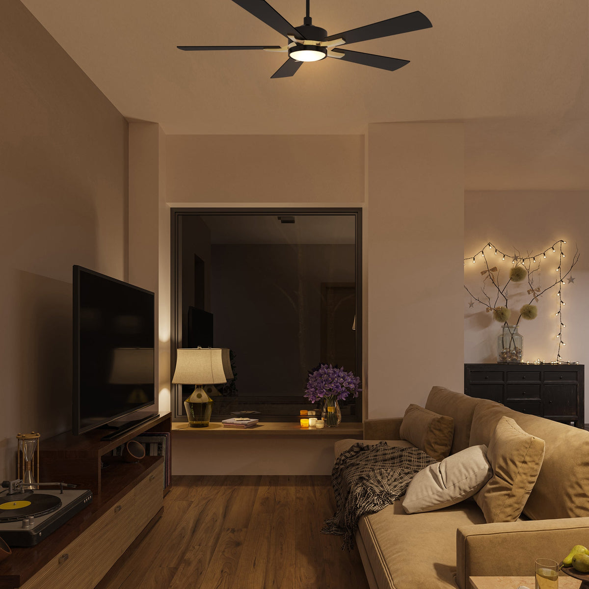APPLETON 52 inch 5-Blade Smart Ceiling Fan with LED Light & Remote