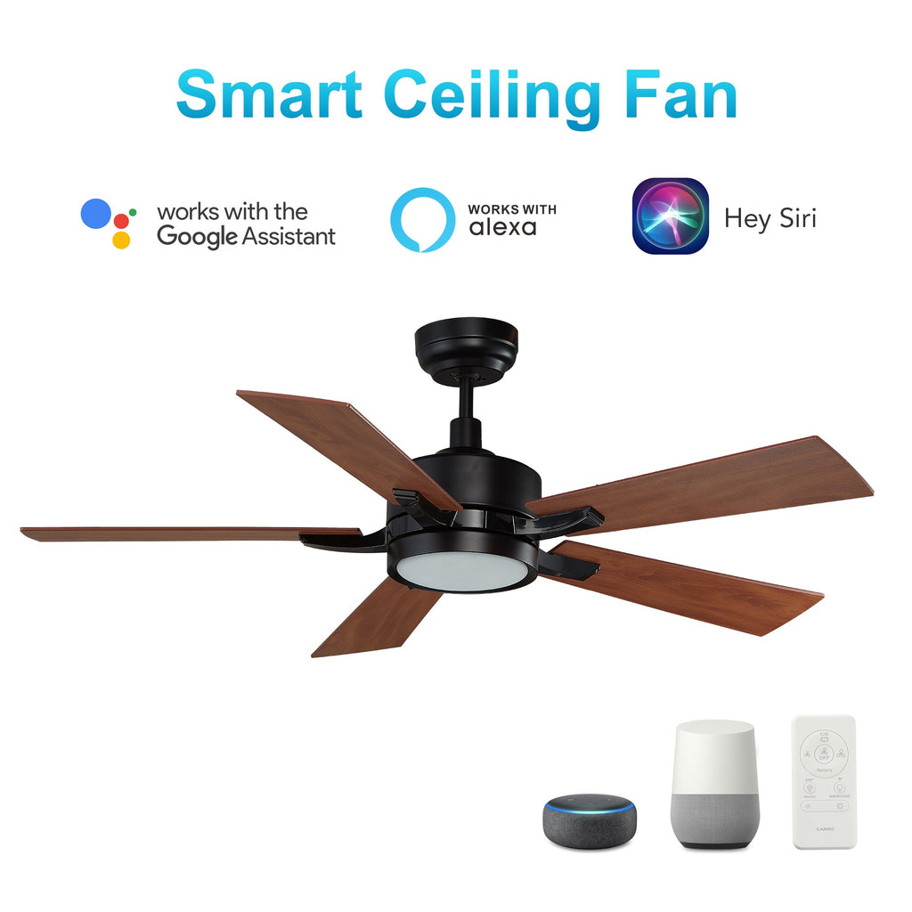 APPLETON 52 inch 5-Blade Smart Ceiling Fan with LED Light & Remote