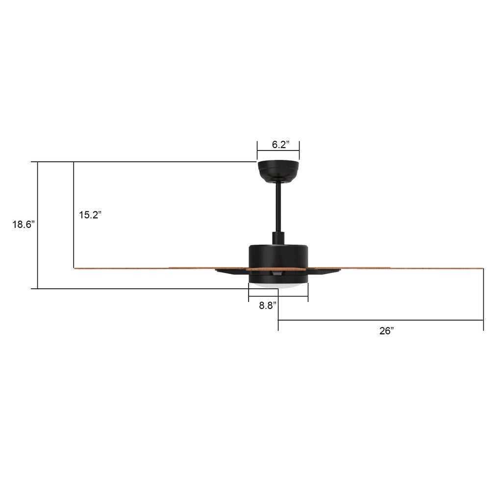 APPLETON 52 inch 5-Blade Smart Ceiling Fan with LED Light & Remote