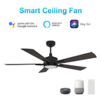 APPLETON 52 inch 5-Blade Smart Ceiling Fan with LED Light & Remote