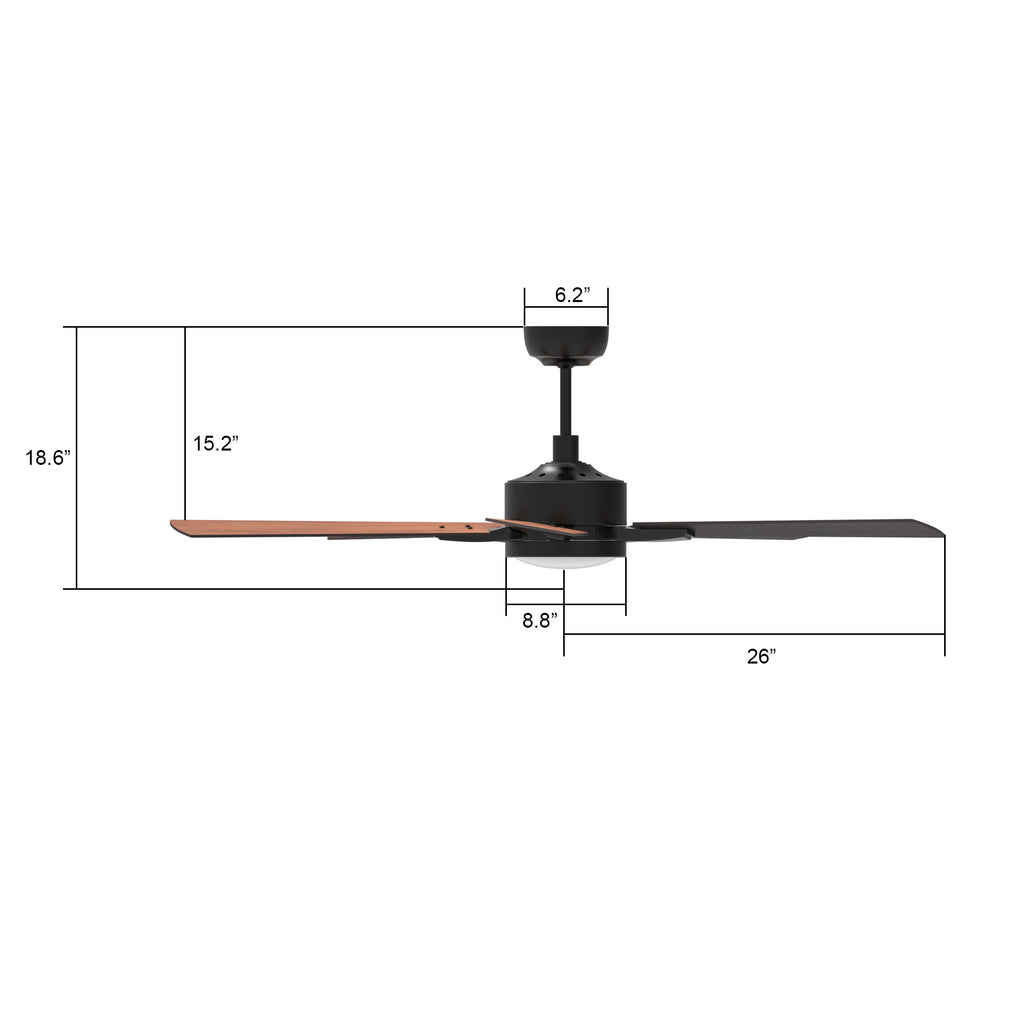 APPLETON 52 inch 5-Blade Smart Ceiling Fan with LED Light & Remote