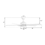 APPLETON 52 inch 5-Blade Smart Ceiling Fan with LED Light & Remote