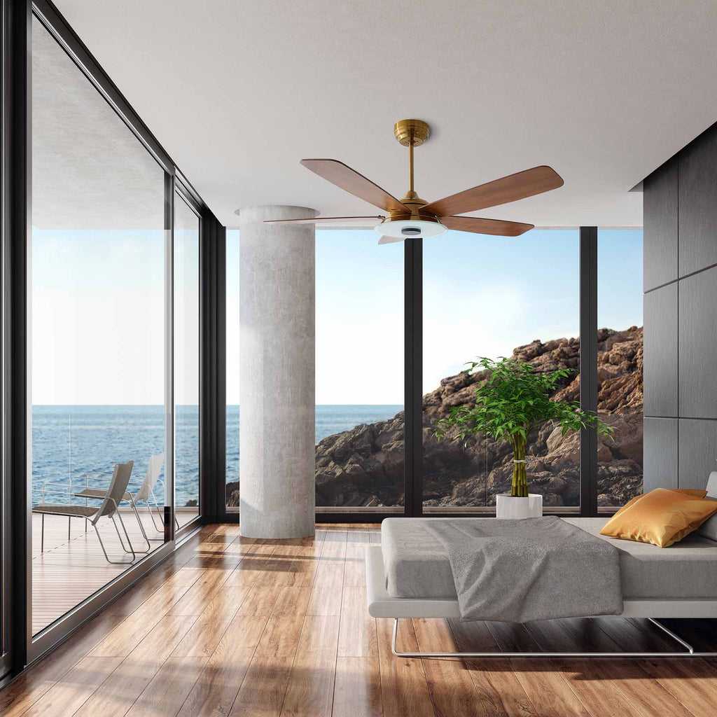 JOURNEY 52 inch 5-Blade Smart Ceiling Fan with LED Light & Remote