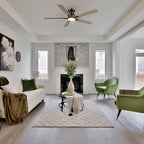 ESPEAR 52 inch Flush Mount 5-Blade Smart Ceiling Fan with LED Light & Remote