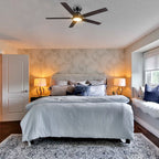 ESPEAR 52 inch Flush Mount 5-Blade Smart Ceiling Fan with LED Light & Remote