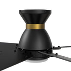 ASCENDER 52 inch 5-Blade Flush Mount Smart Ceiling Fan with LED Light & Remote