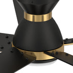 ASCENDER 52 inch 5-Blade Flush Mount Smart Ceiling Fan with LED Light & Remote