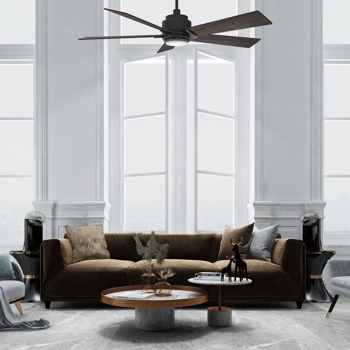 ASCENDER 52 inch 5-Blade Smart Ceiling Fan with LED Light & Remote