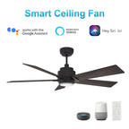 ASCENDER 52 inch 5-Blade Smart Ceiling Fan with LED Light & Remote