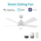 ASCENDER 52 inch 5-Blade Smart Ceiling Fan with LED Light & Remote