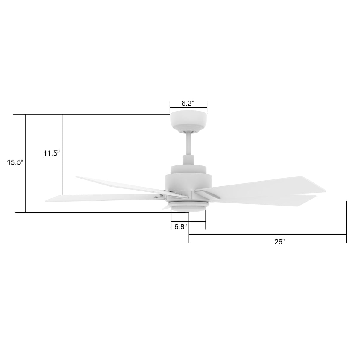 ASCENDER 52 inch 5-Blade Smart Ceiling Fan with LED Light & Remote