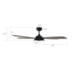 JOURNEY 56 inch 5-Blade Smart Ceiling Fan with LED Light & Remote