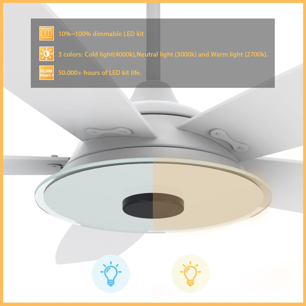 JOURNEY 56 inch 5-Blade Smart Ceiling Fan with LED Light & Remote