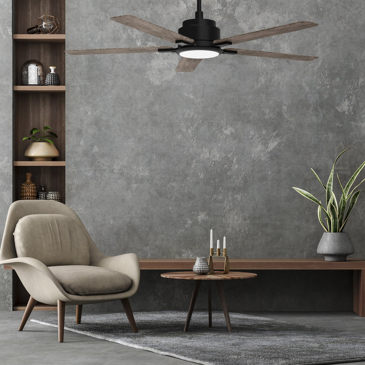 ESPEAR 56 inch 5-Blade Smart Ceiling Fan with LED Light & Remote