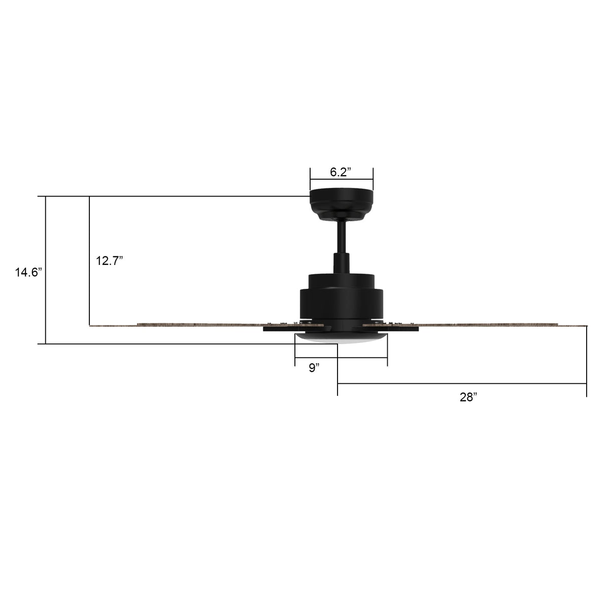 ESPEAR 56 inch 5-Blade Smart Ceiling Fan with LED Light & Remote