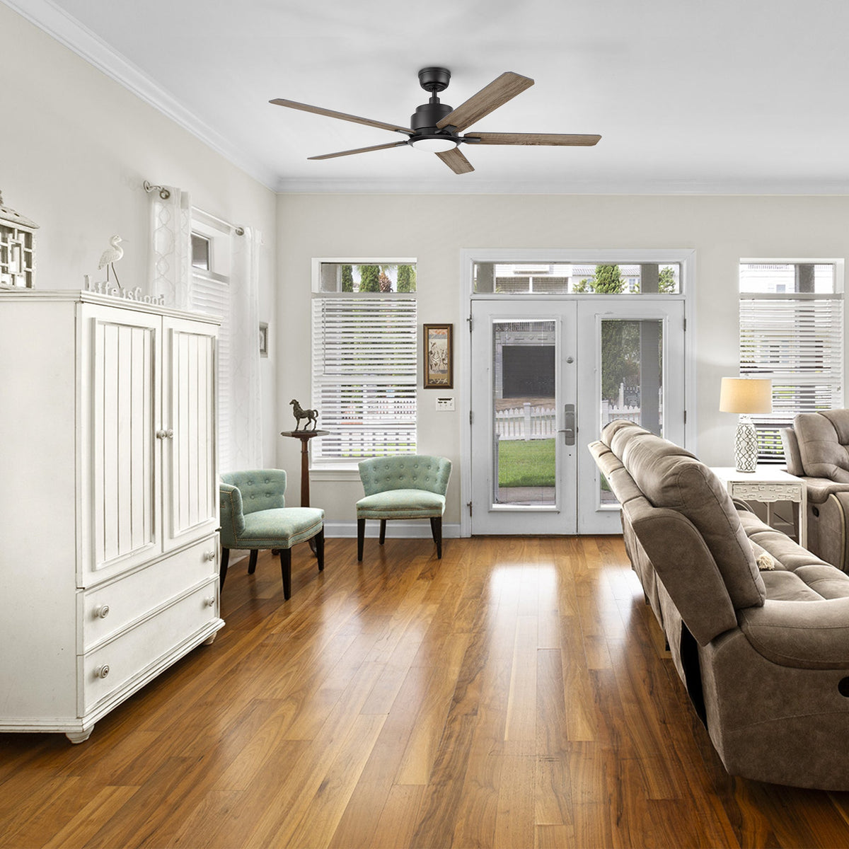 ESPEAR 56 inch 5-Blade Smart Ceiling Fan with LED Light & Remote