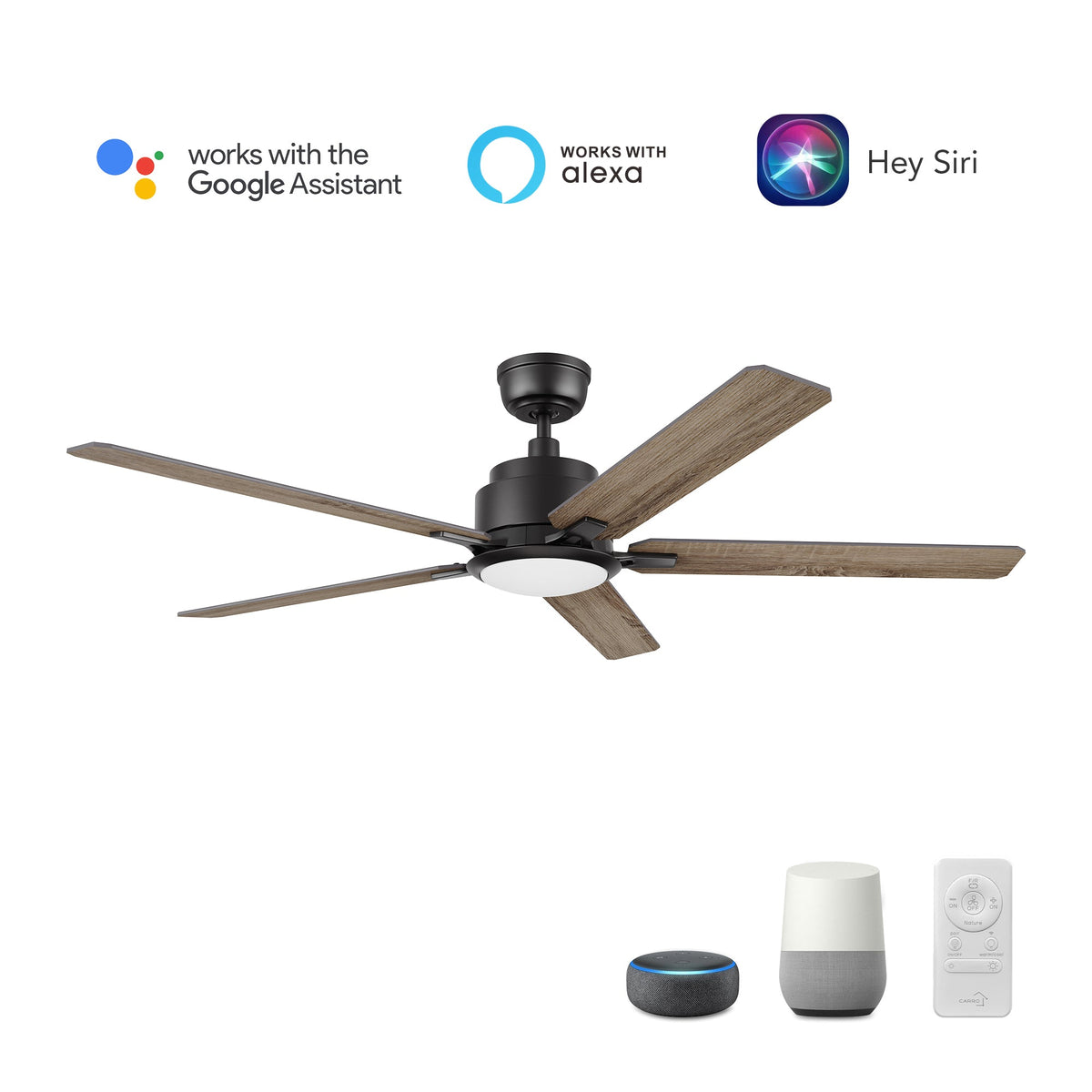 ESPEAR 56 inch 5-Blade Smart Ceiling Fan with LED Light & Remote