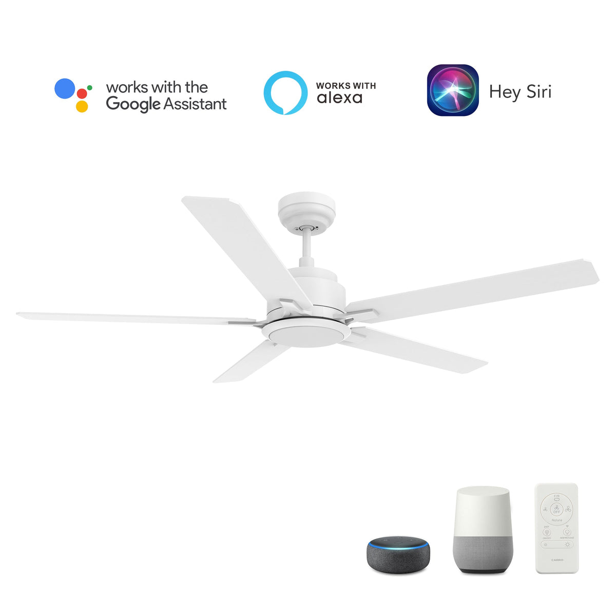 ESPEAR 56 inch 5-Blade Smart Ceiling Fan with LED Light & Remote
