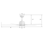 ESPEAR 56 inch 5-Blade Smart Ceiling Fan with LED Light & Remote