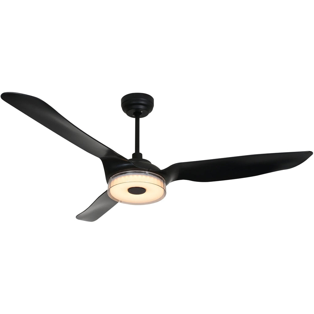 FLETCHER 60 inch 3-Blade Smart Ceiling Fan with LED Light & Remote