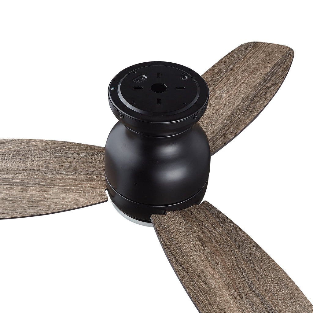 TRENTO 60 inch 3-Blade Flush Mount Smart Ceiling Fan with LED Light & Remote