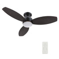 Carro TRENTO 60 inch 3-Blade Smart Ceiling Fan with LED Light Kit & Remote- Black/Walnut & Light Wood (Reversible Blades)