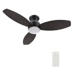 Carro TRENTO 60 inch 3-Blade Smart Ceiling Fan with LED Light Kit & Remote- Black/Walnut & Light Wood (Reversible Blades)