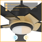 ASCENDER 52 inch 5-Blade Smart Ceiling Fan with LED Light & Remote